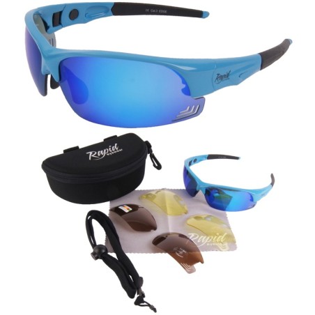 Good Tennis Court Sunglasses, Blue Frames and Lenses
