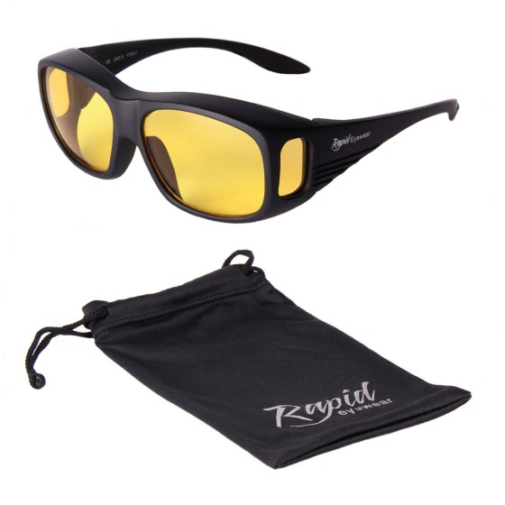 Shooting Glasses UK That Fit Over Spectacles Yellow Anti Glare Lenses